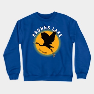 Krohns Lake in Wisconsin Heron Sunrise Crewneck Sweatshirt